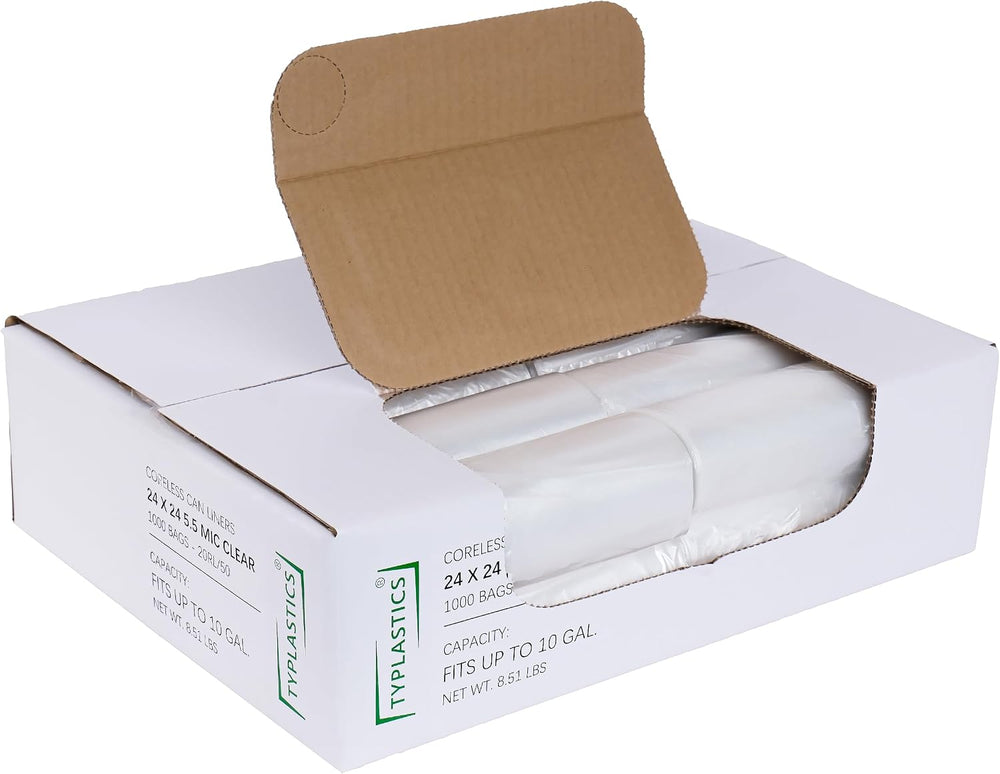 TYPLASTICS 7-10 Gallon Trash Can Liners - Wholesale 1000 Count Trash Bags