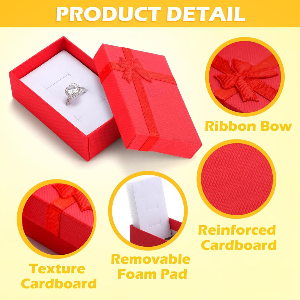 Inbagi 120 Pcs Jewelry Gift Boxes Bulk Small Cardboard Jewelry Boxes with Lid...