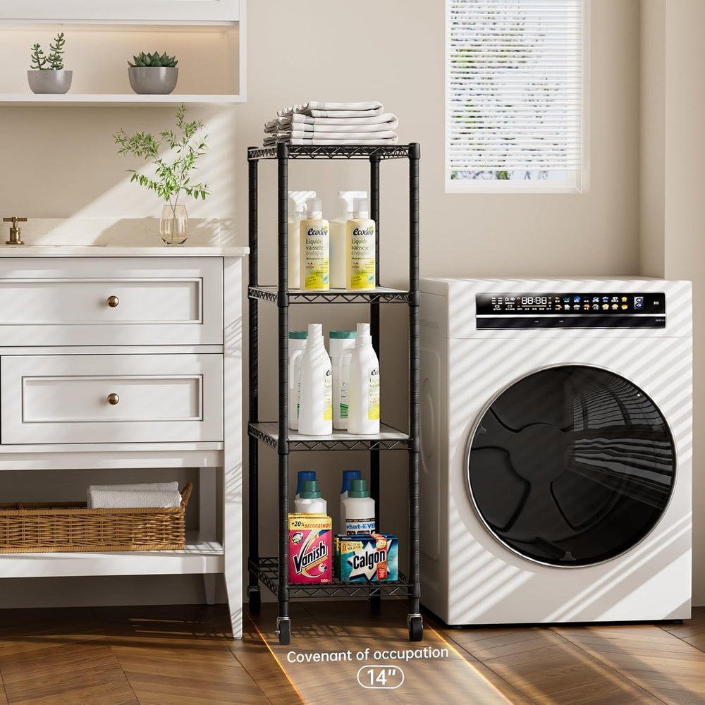 Shelves Storage Shelf Wire Closet Bathroom Organizers Metal Pantry
