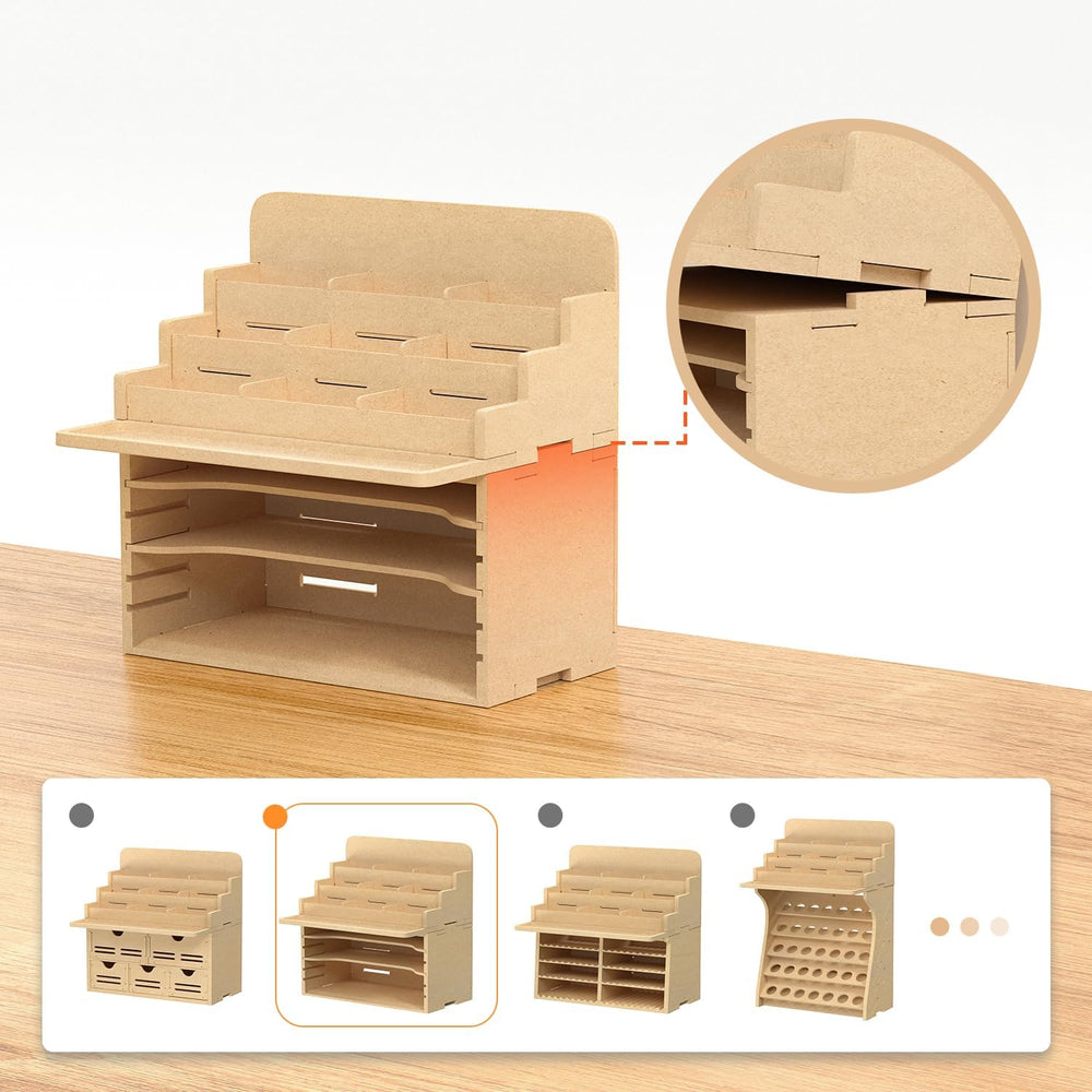4 Tier Plastic Model Paint Rack - Ink Bottle & Miniature Model Tool Stora...