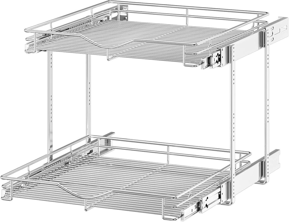 OCG 2 Tier Pull Out Cabinet Organizer (22.5" W x 21.5" D), Pull Out...