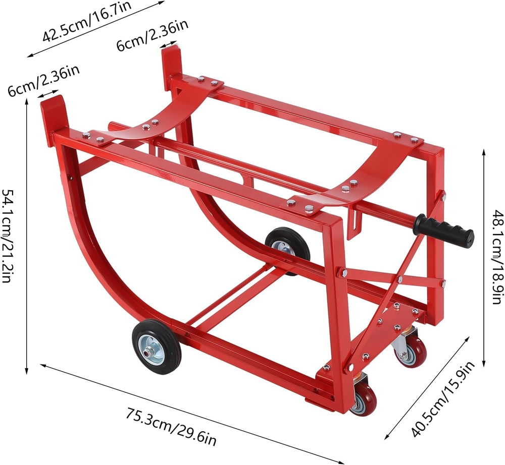 Bucket Rack with 4 Wheels 55 Gallon Portable Bucket Rack Tilting with Telesco...