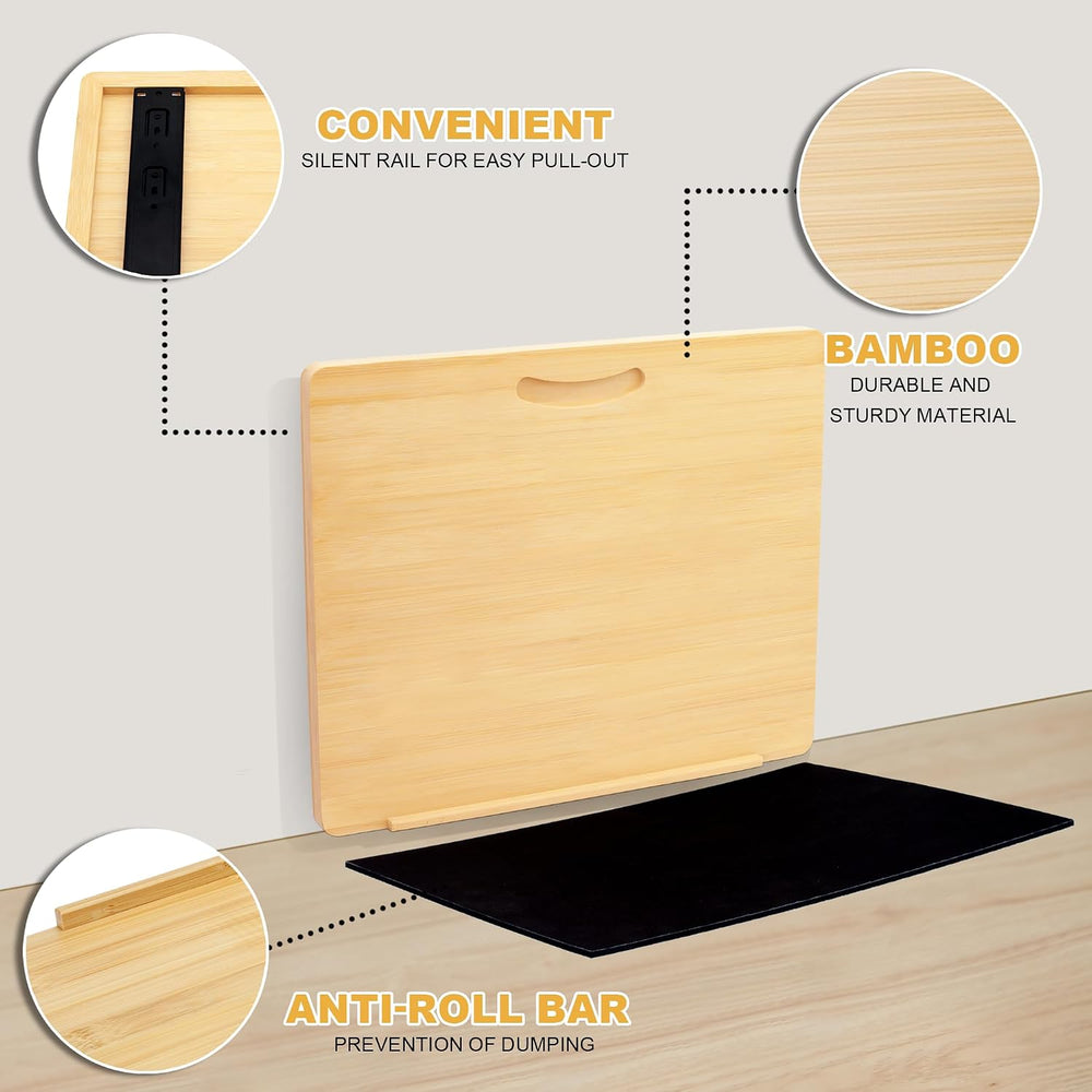 MinBoo Bamboo Appliance Slider,Sliding Tray for Coffee Maker, Kitchen Counter...