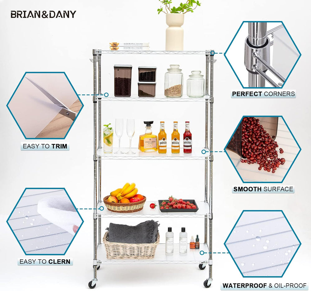 BRIAN & DANY Wire Shelf Liner 24" X 48", Heavy Duty Shelf Liner...