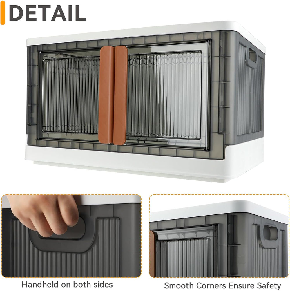 Storage Boxes, Extra Large Cabinet with Lids, 19 Gallon(72L) Capacity (Each O...