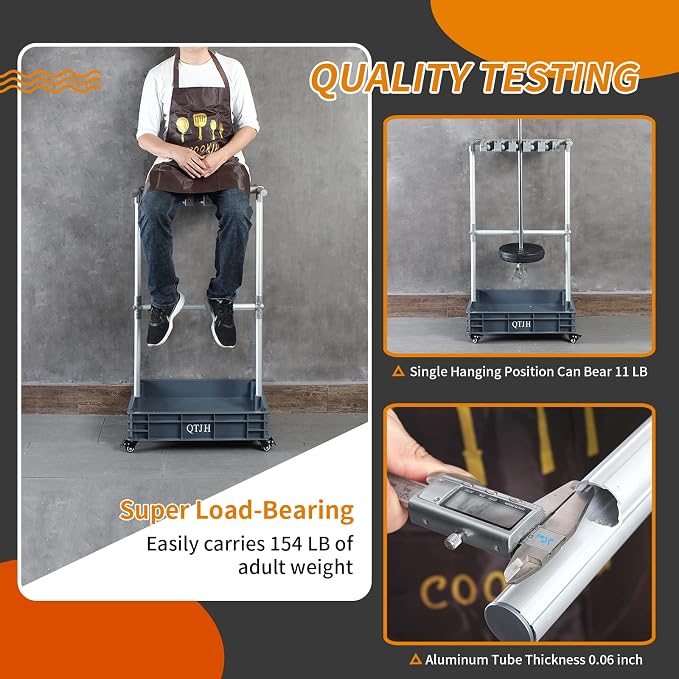 Broom mop holder cleaning supplies organizer janitorial carts on wheels