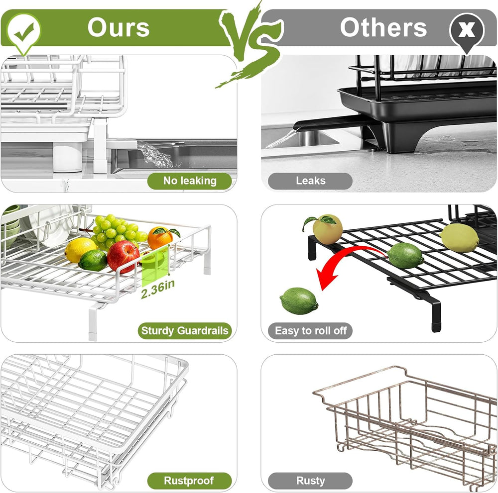 Dish Drying Rack - Extendable Dish Rack, Drying Rack Kitchen
