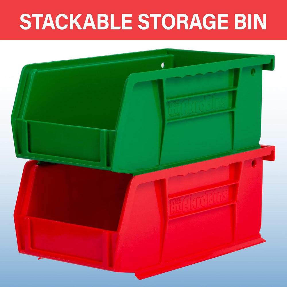 Akro-Mils 30220 AkroBins Plastic Hanging Stackable Storage Organizer Bin, 7-I...