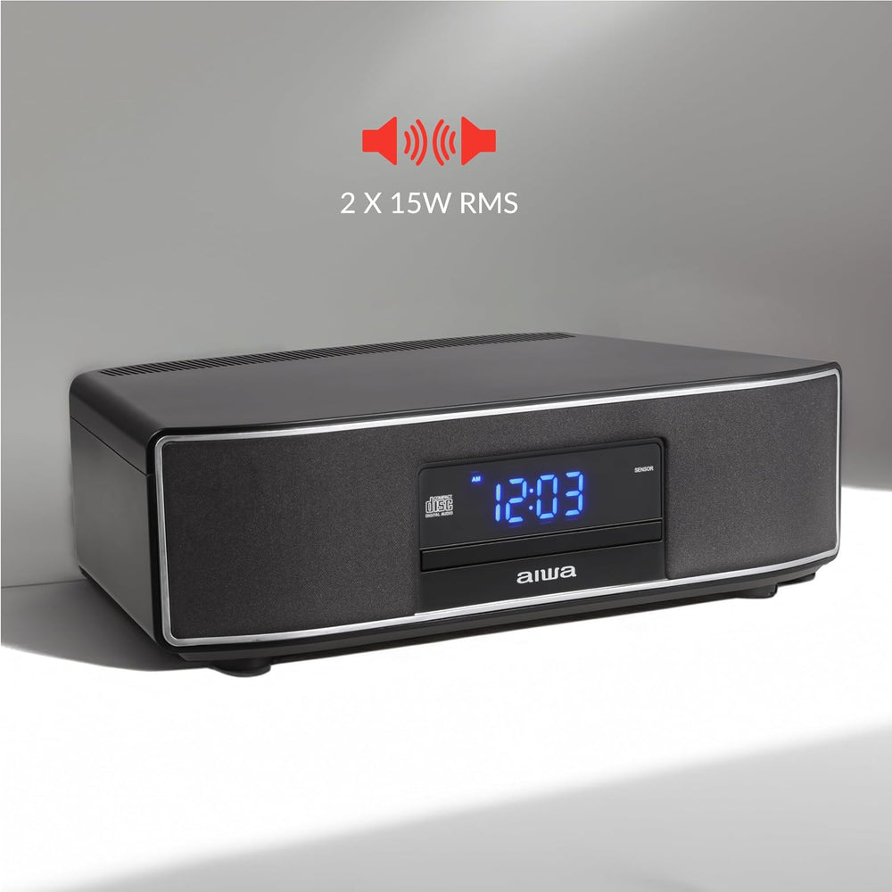 Aiwa - Exos 30W Home Speaker with CD Player, Bluetooth & FM Radio