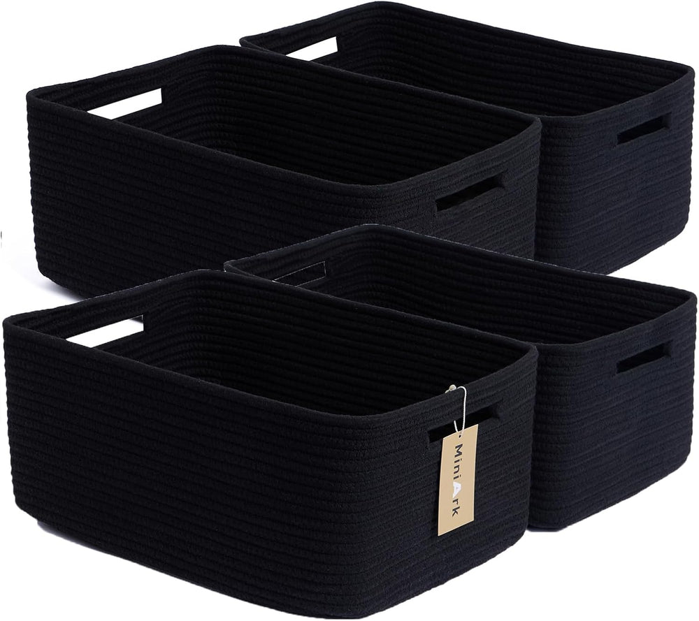 Large Storage Baskets for Organizing, Closet Shelf Baskets for Clothes Blanke...