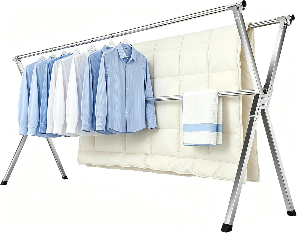 81.5" Clothes Drying Rack Folding Indoor Outdoor Drying Rack Clothing