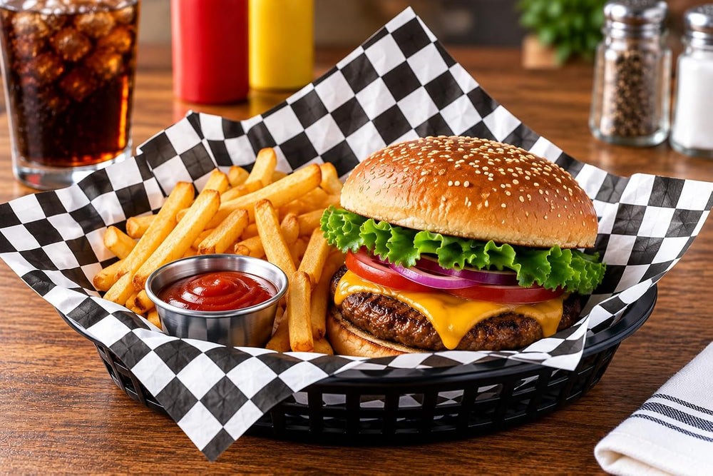 Grease Resistant Sandwich Wrap and Basket Liner, 12" x 12", Pack of...