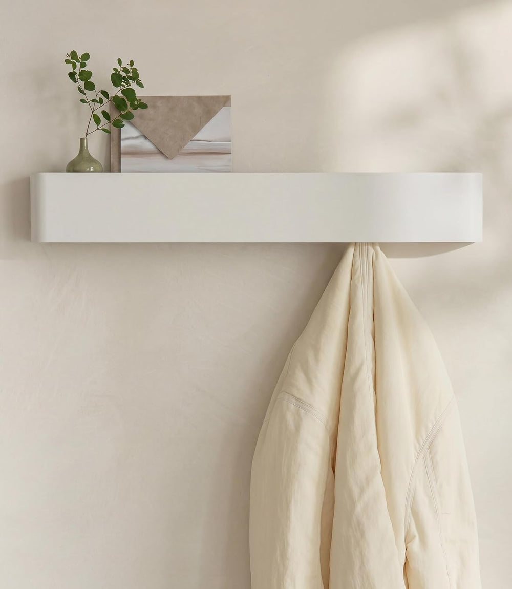 Kazai. Coat Rack Wall Mount with Shelf 'Tone' | Modern Design Coat Ha...