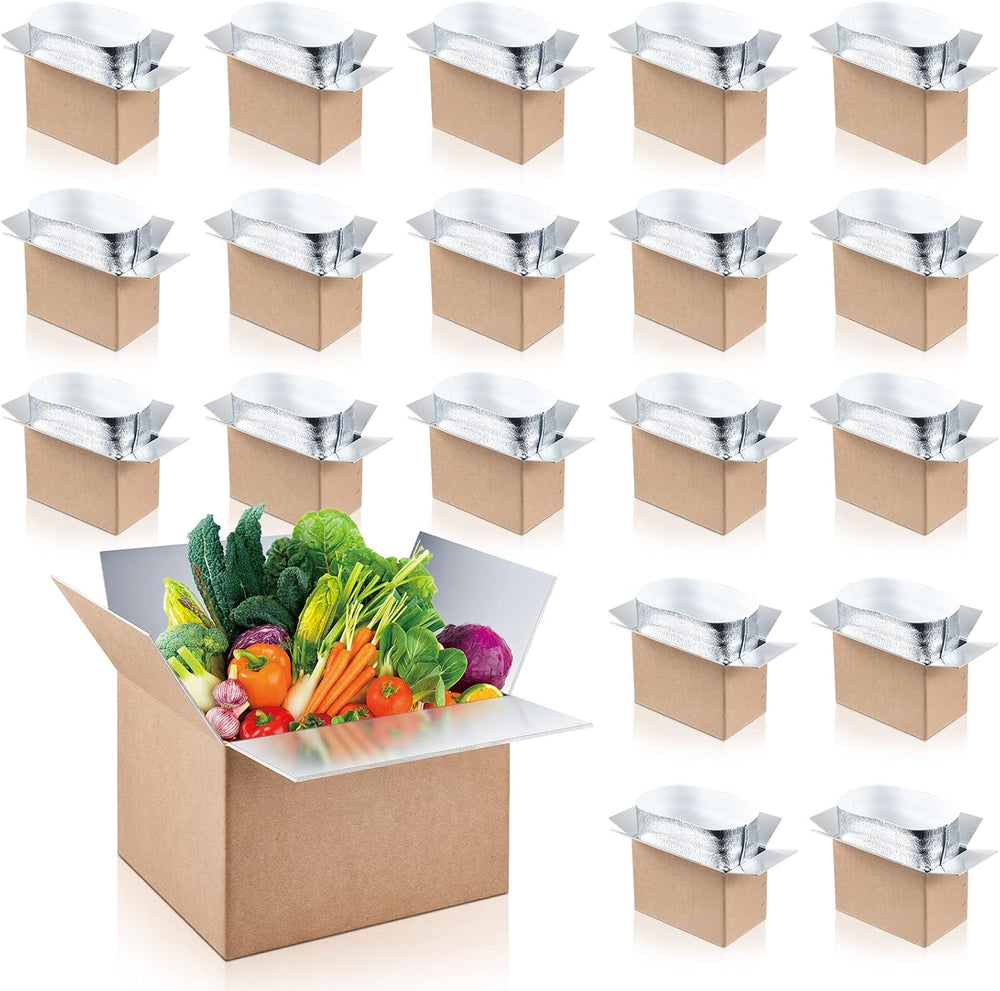 Nuanchu 20 Pieces Insulated Shipping Boxes, 9" x 5" x 6" Doubl...