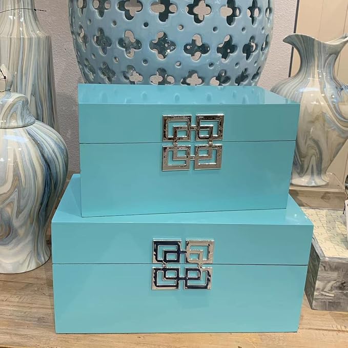 Galt International Large & Small Decorative Storage Box w/Hinged Lid (Set...