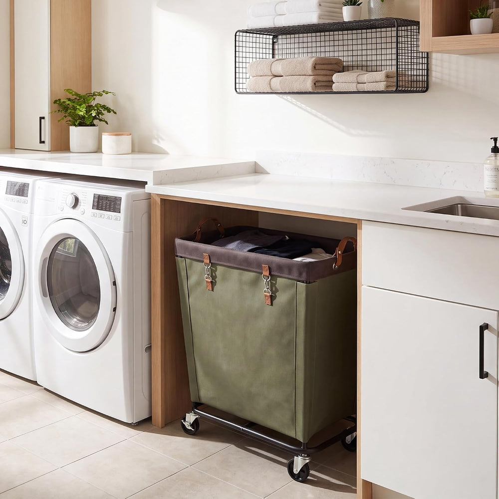 StorageWorks 210L Laundry Basket with Wheels, Rolling Hampers for Clothing