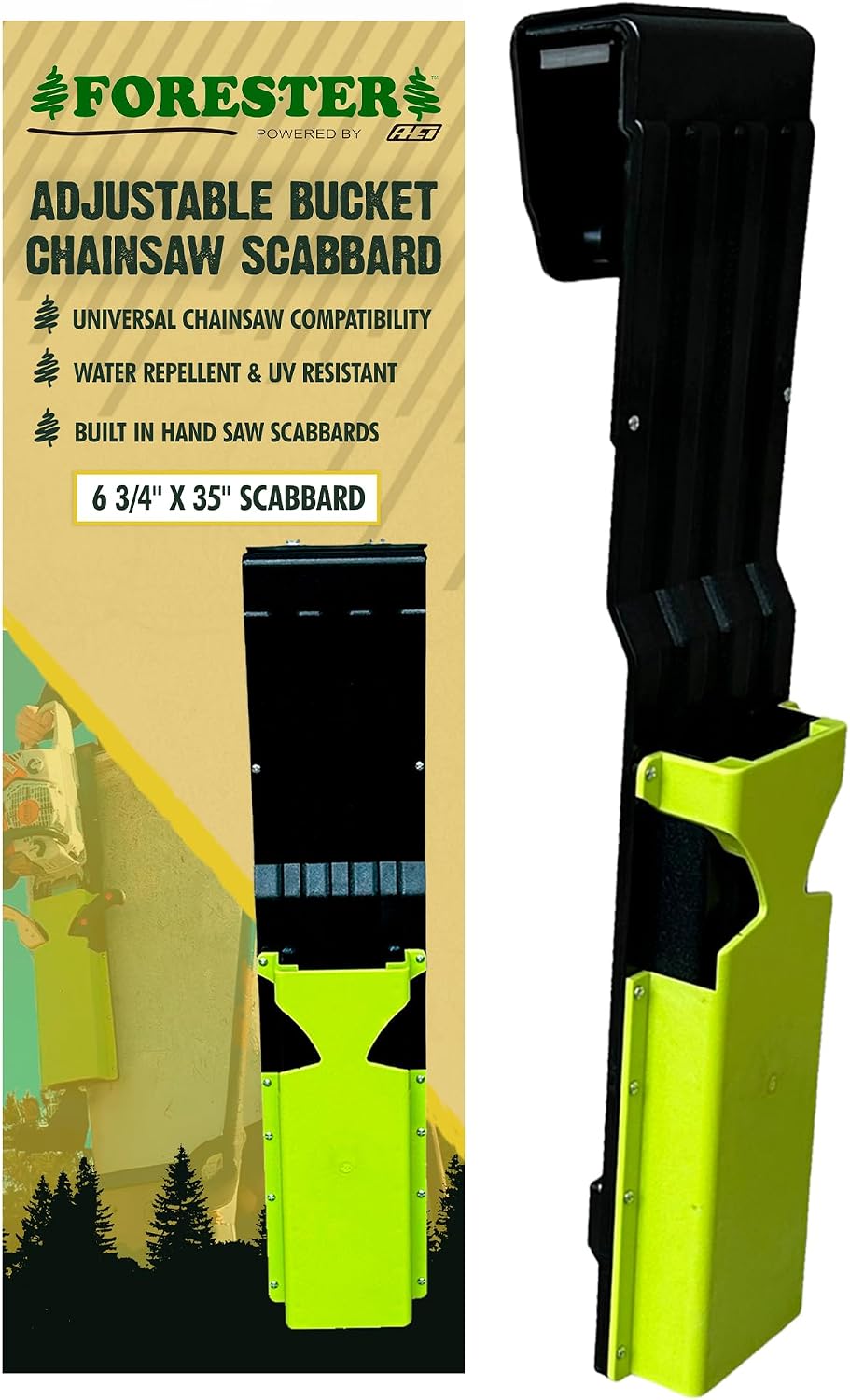 FORESTER Adjustable Bucket Chainsaw Scabbard with Handsaw Holder | Chainsaw H...