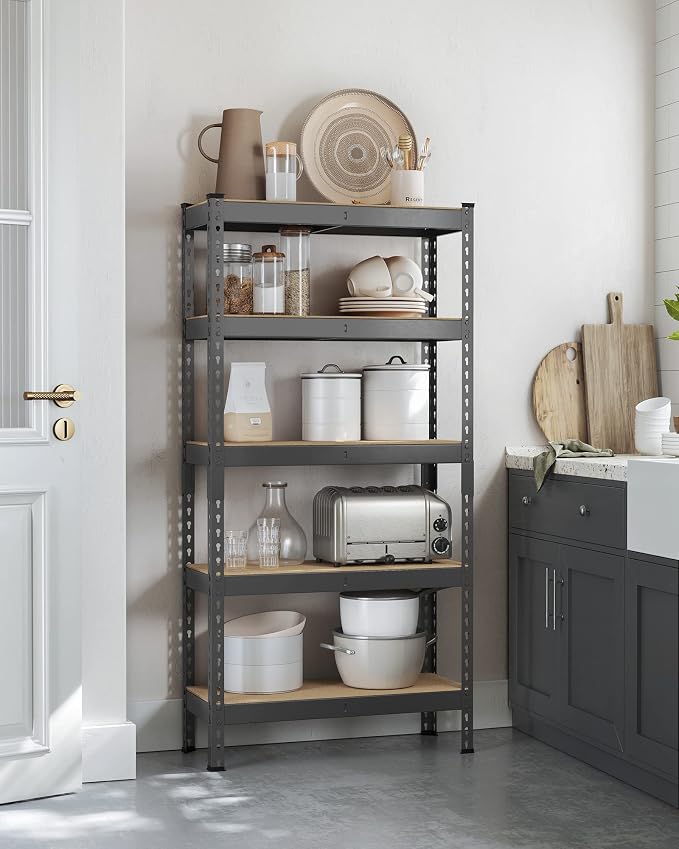 SONGMICS 5-Tier Storage Shelves, Load 2310 lb, Boltless Assembly, Adjustable ...
