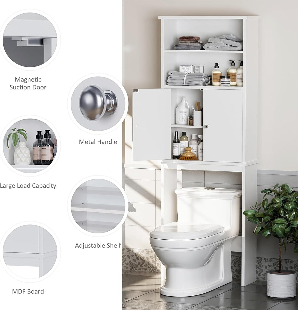 Over the Toilet Storage Cabinet for Bathroom, Extra Tall Over Toilet Storage,...