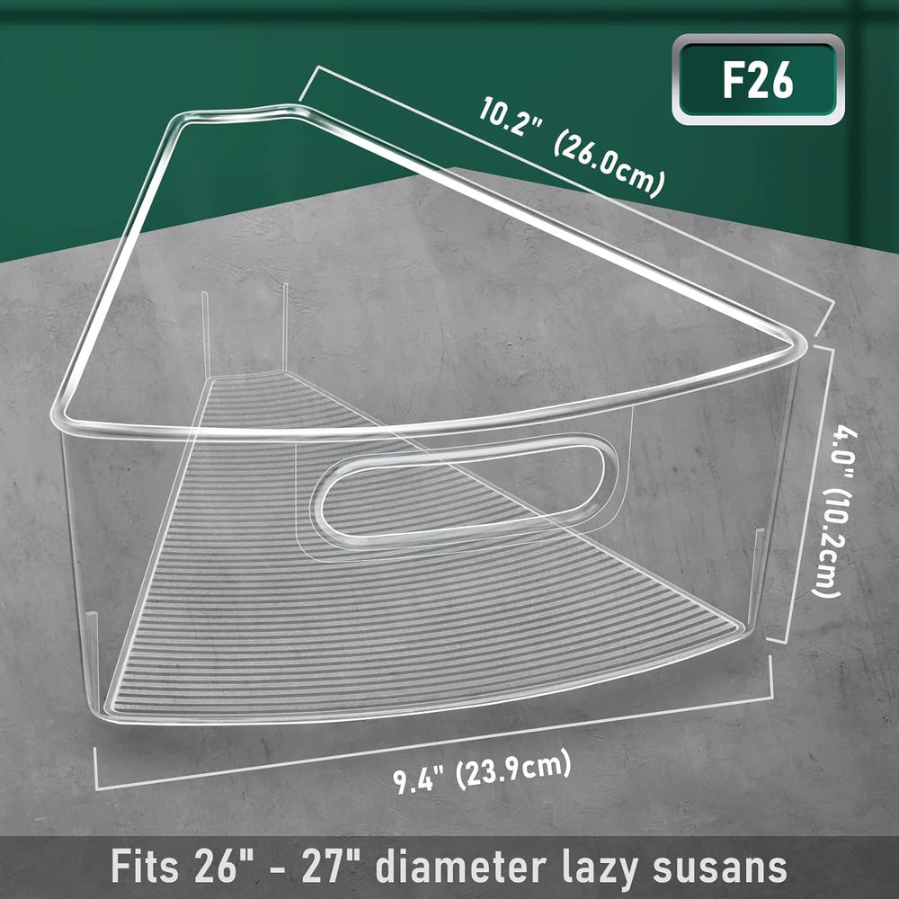 JEISSLIA Lazy Susan Cabinet Organizer Bins for 26"/ 28"/ 32" D...
