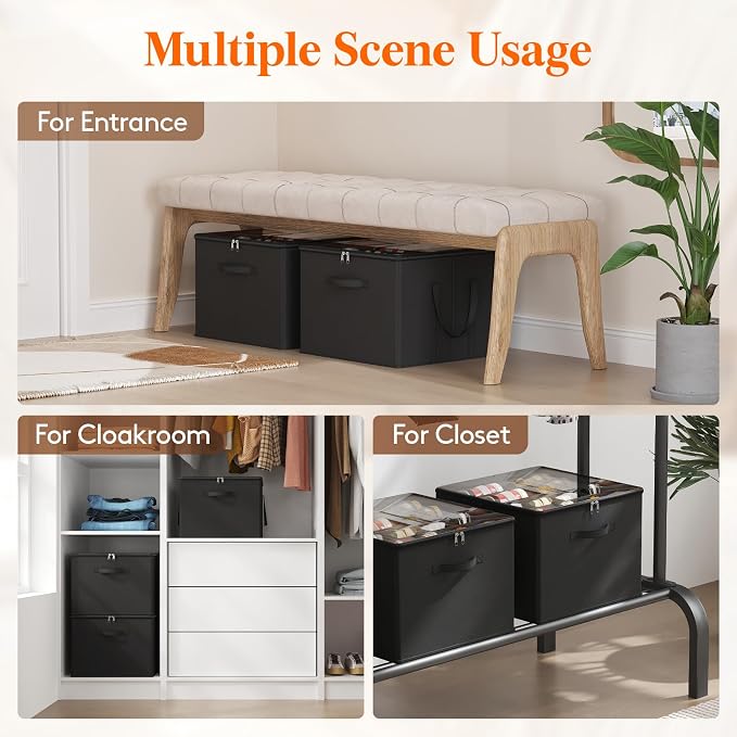 Lifewit Shoe Storage Organizer for Closet Fits 12-16 Pairs, Fabric Large Shoe...