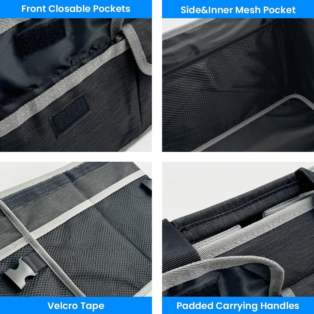 Collapsible Car Trunk Organizer, Foldable Cargo Storage Organizer for SUV, Ca...