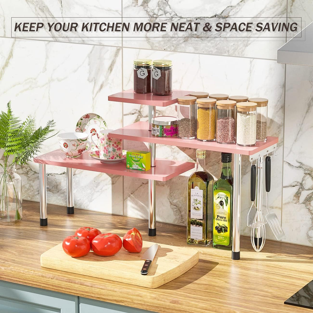 Bathroom Counter Organizer Corner Shelf – Bathroom Organization Bamboo 3 Tier...