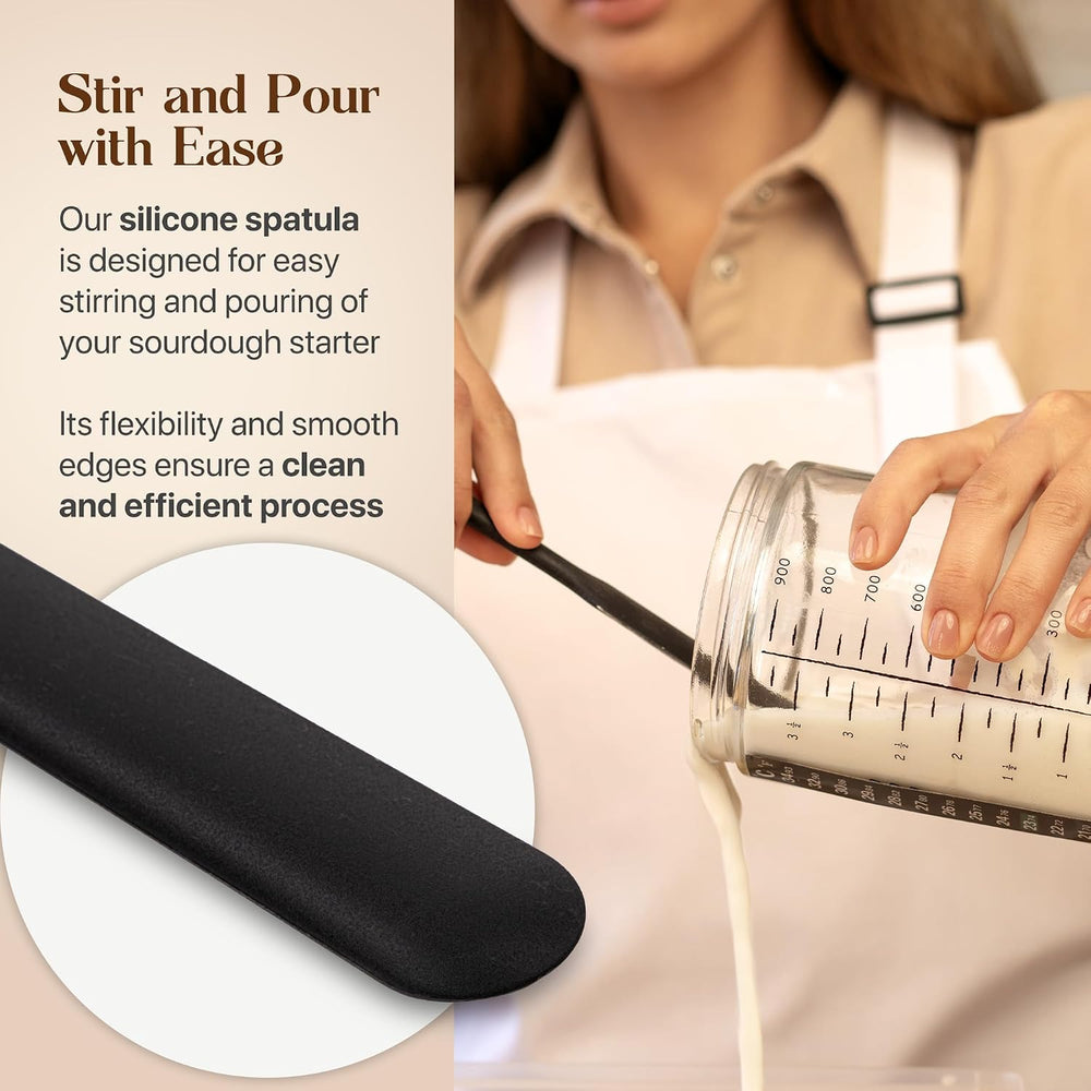 Sourdough Starter Kit with 10" Round & 11" Oval Banneton Proofi...