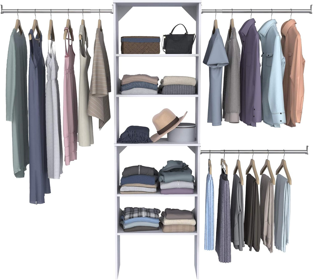 ClosetMaid SuiteSymphony Wood Closet Organizer System, 25-Inch Starter Kit wi...