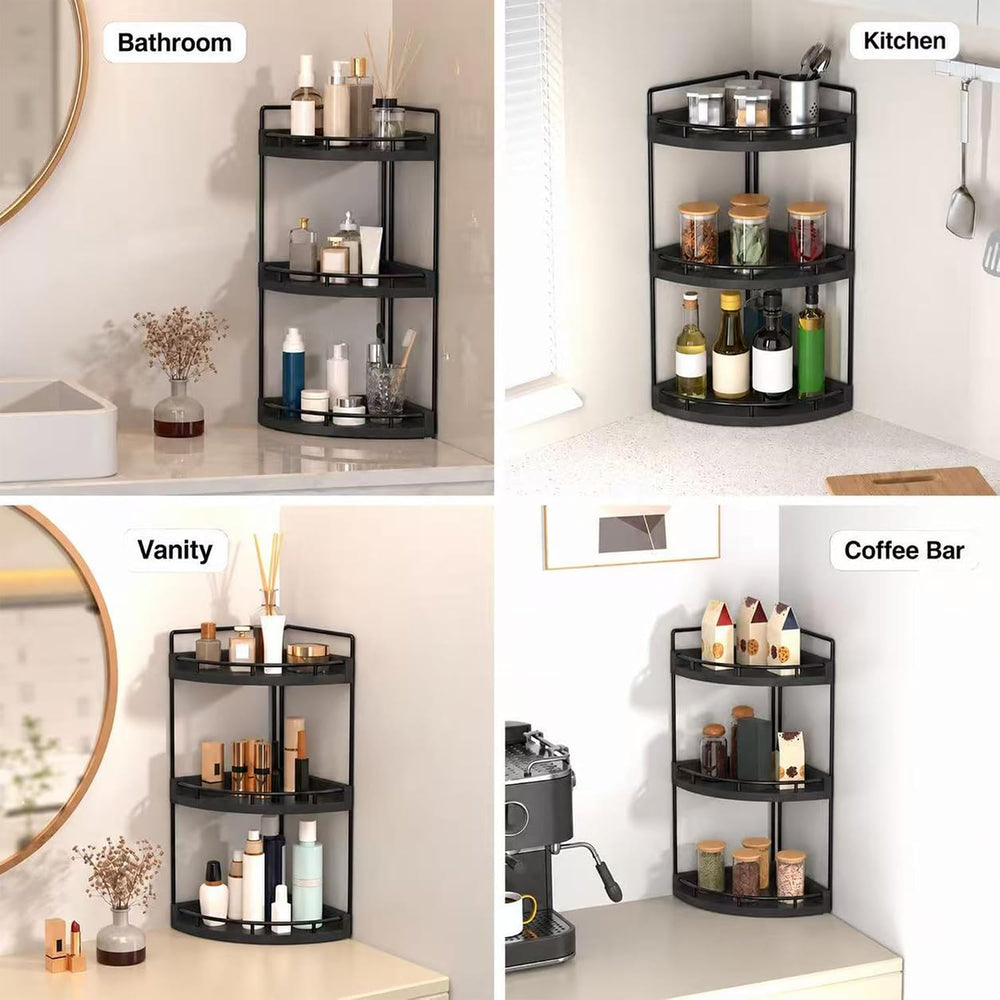 Dorhors Corner Bathroom Organizer Countertop,Vanity Counter Storage Shelf