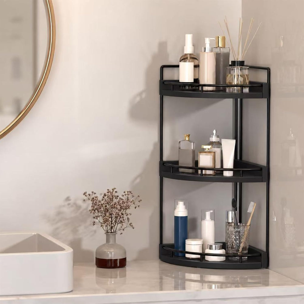 Dorhors Corner Bathroom Organizer Countertop,Vanity Counter Storage Shelf