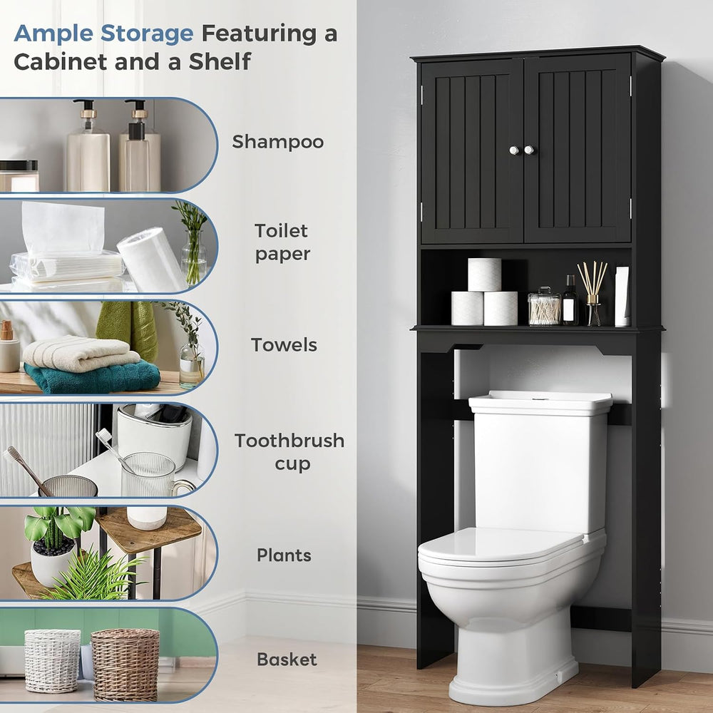 DUMOS Over the Toilet Storage Cabinet with Double Doors, Bathroom Storage