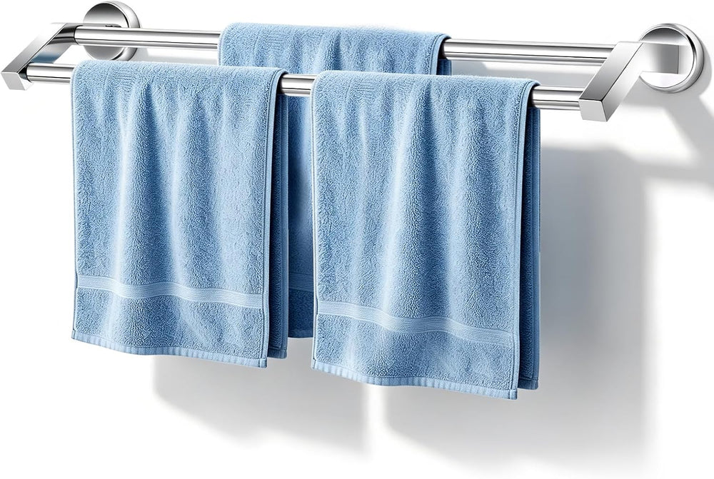 30" SUS304 Double Towel Bar,Chrome Wall Mount Towel Rack