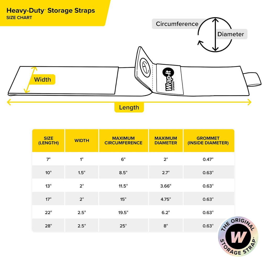 Heavy-Duty Wrap-It Storage Straps (Assorted 12 Pack)