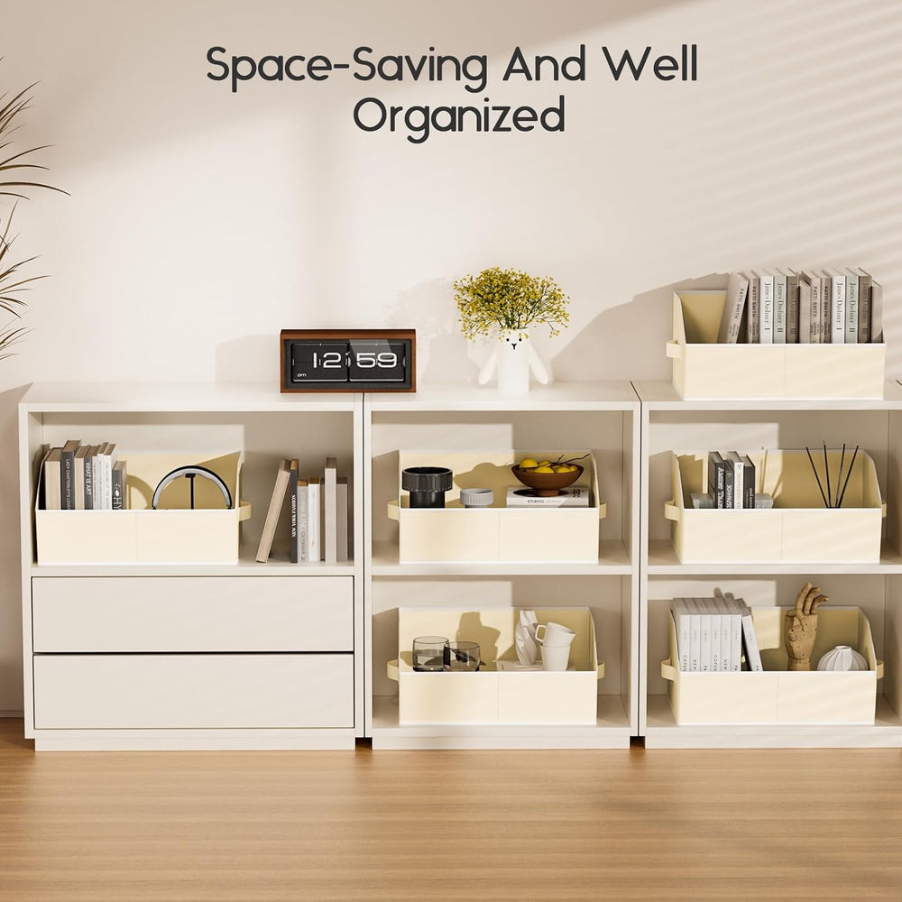Homsorout Large Closet Organizers and Storage Bins - 8 Pack Trapezoid Storage...