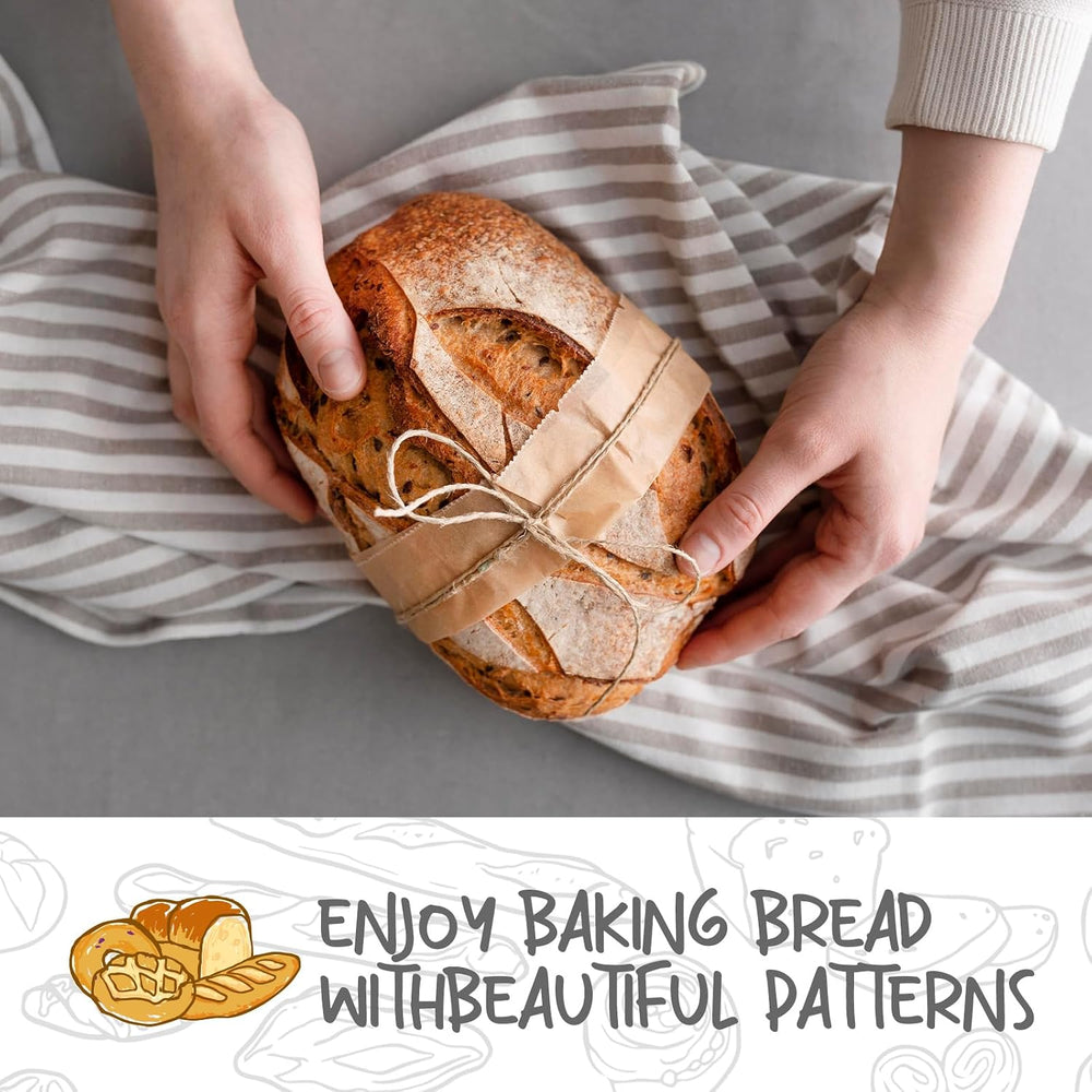 DOYOLLA Mini Oval Proofing Set (6.5inch, set of 5), Sourdough Proofing Basket...