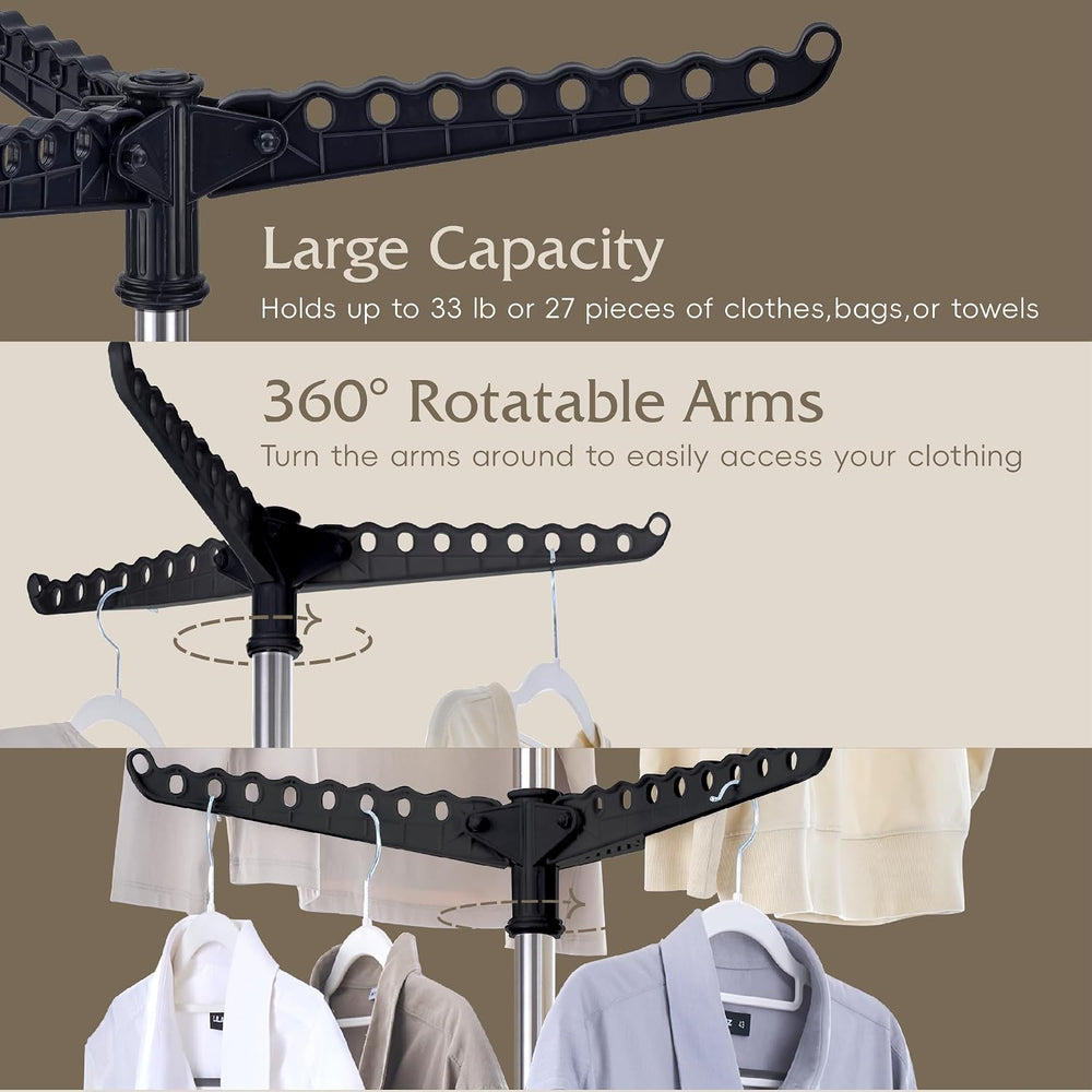 Beaudaily Clothes Drying Rack, Foldable 74.8-Inch Laundry Drying Rack, Indoor...