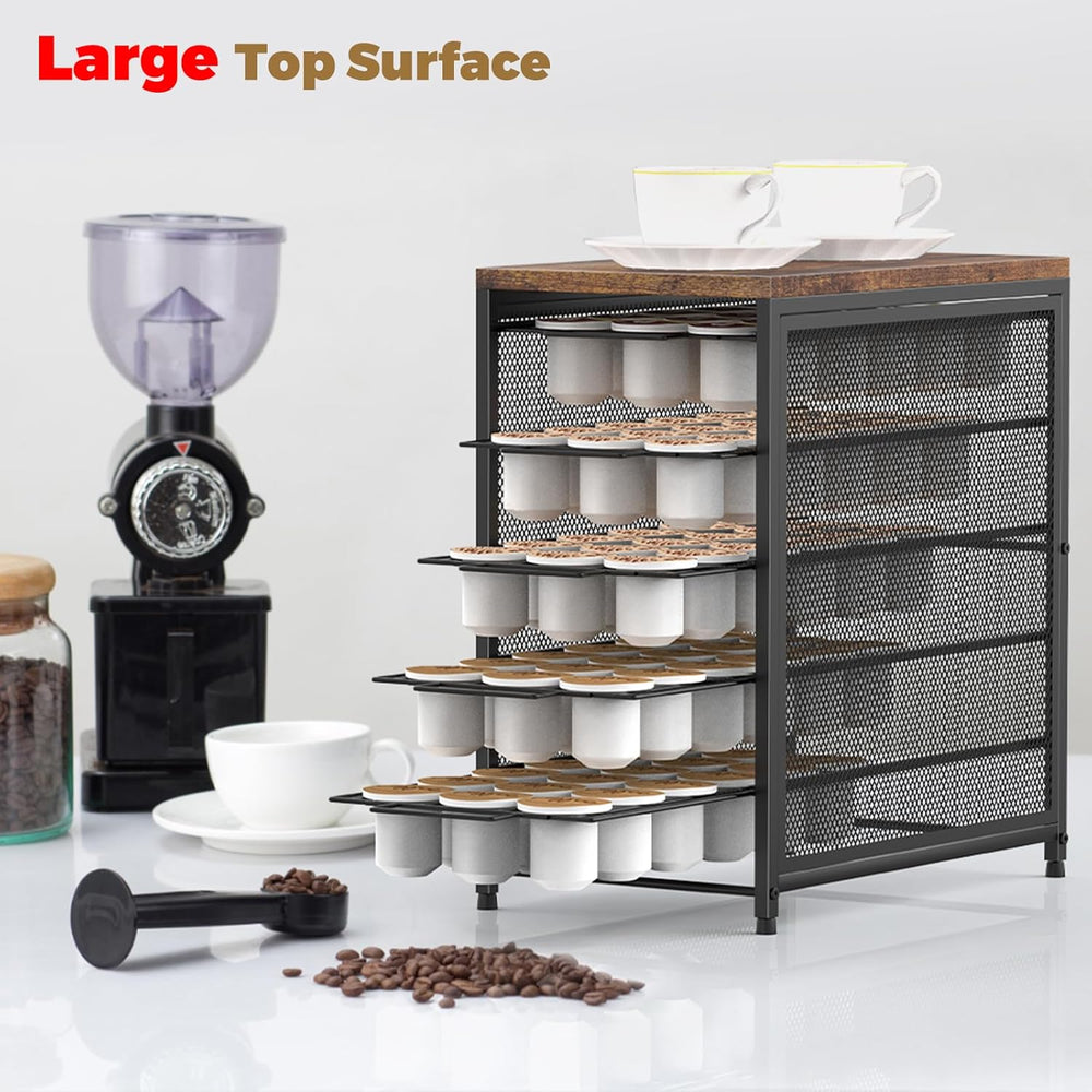 Coffee Pod Holder for Counter, 5 Tier Coffee Pod Drawer for K Cpus