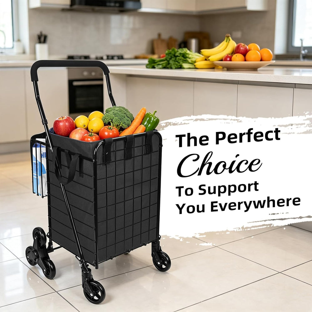Stair Climber Grocery Shopping Cart with Waterproof Line