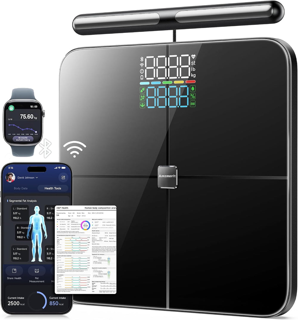 Smart Scale for Body Weight with Handle, Body Composition Analyzer