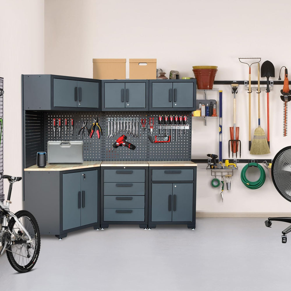 Corner Workshop Set - Garage Cabinets and Storage System