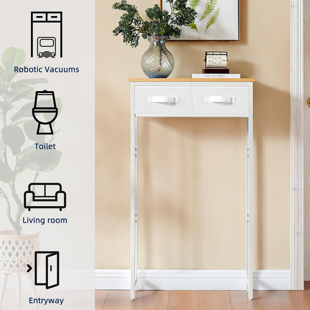 MOHOPE 2-Tier Over The Toilet Storage with 2 Fabric Drawers, Freestanding Abo...
