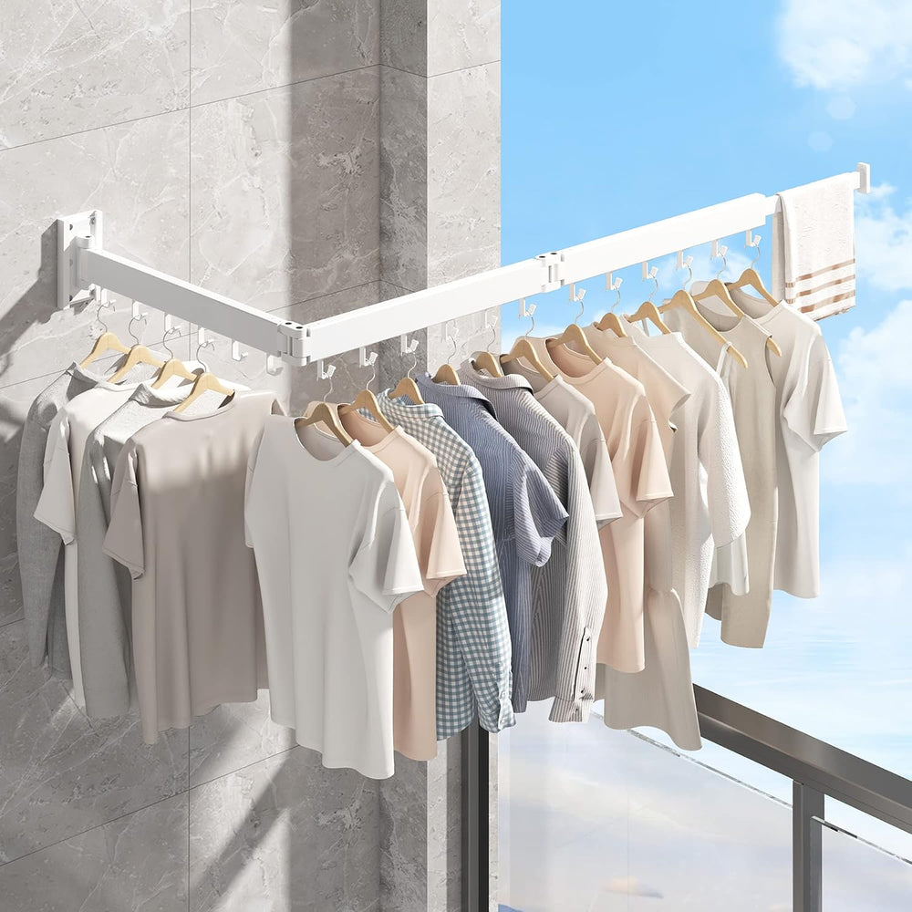 Wall Mounted Drying Rack, Foldable Clothes Drying Rack for Laundry Room