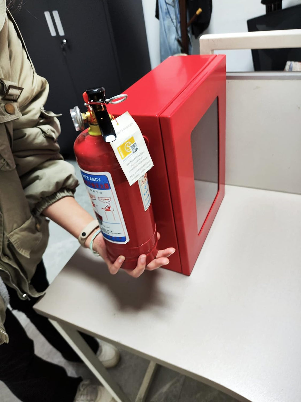 Cabinet for Fire Escape Ladder 2-Story Small | Box for Fire Rescue Stuff | Co...