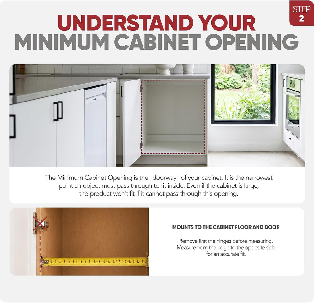 Rev-A-Shelf Pullout Kitchen Cabinet Organizer, Min Cabinet Opening 8.5" W