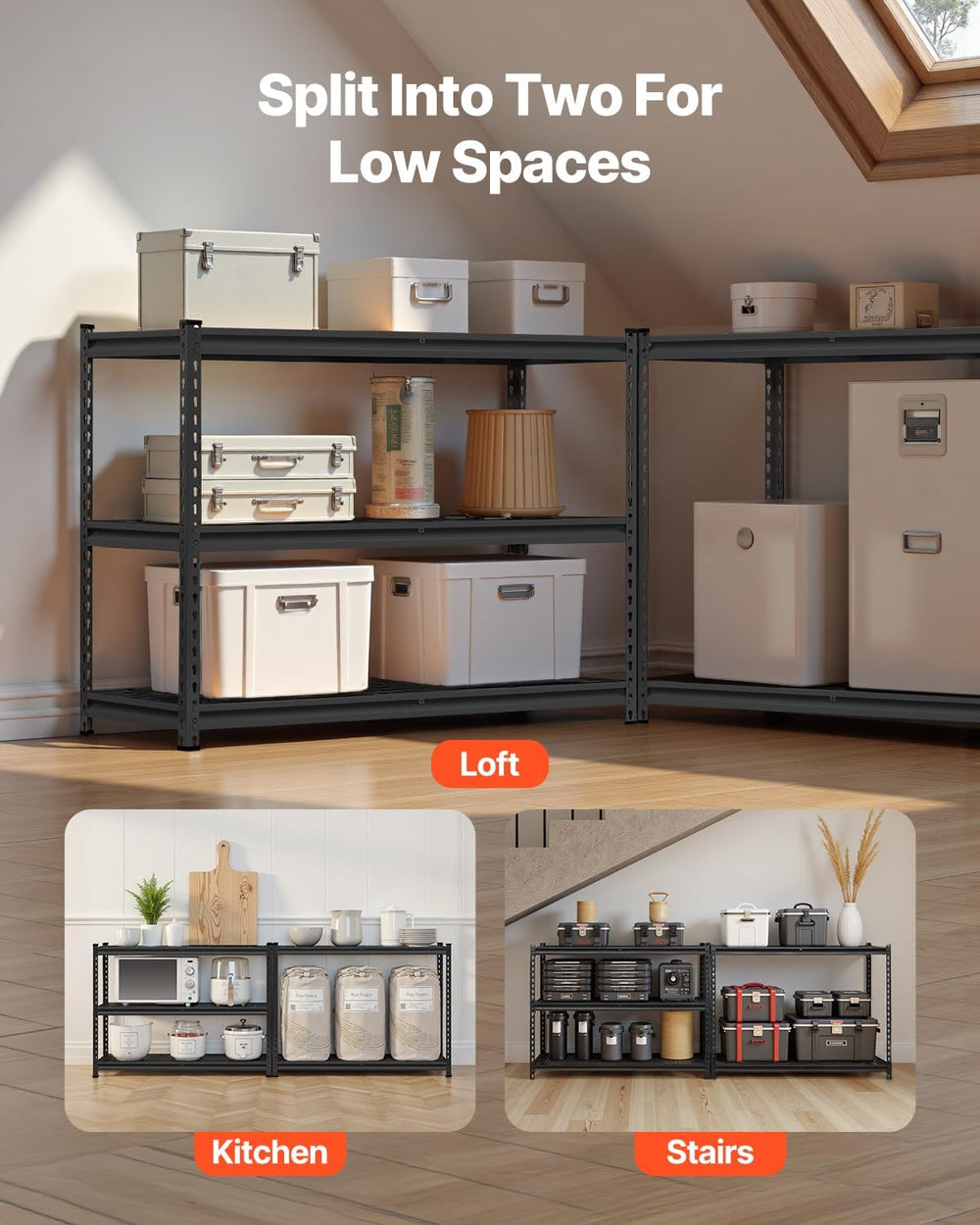 VEVOR Storage Shelving Unit, 5-Tier Adjustable, 2000 lbs Capacity, Heavy Duty...