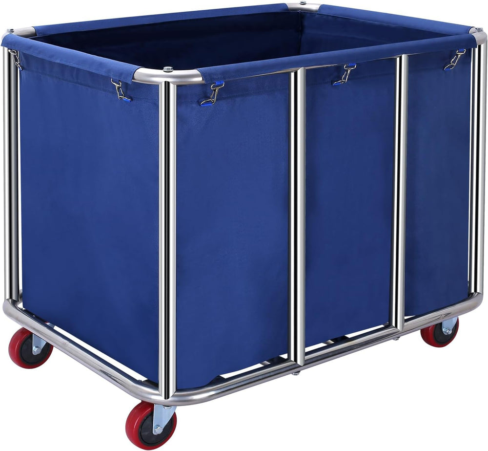 Commercial Laundry Cart with Wheels,400L Industrial Laundry Cart