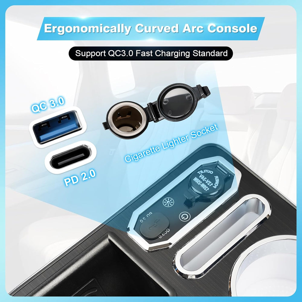 Center Console Universal with Wireless Fast Phone Charging