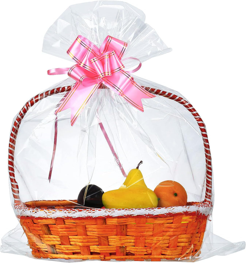UltraOutlet 150 Packs Large Cellophane Wrap 24 x 30 Clear Cellophane Gift Bas...