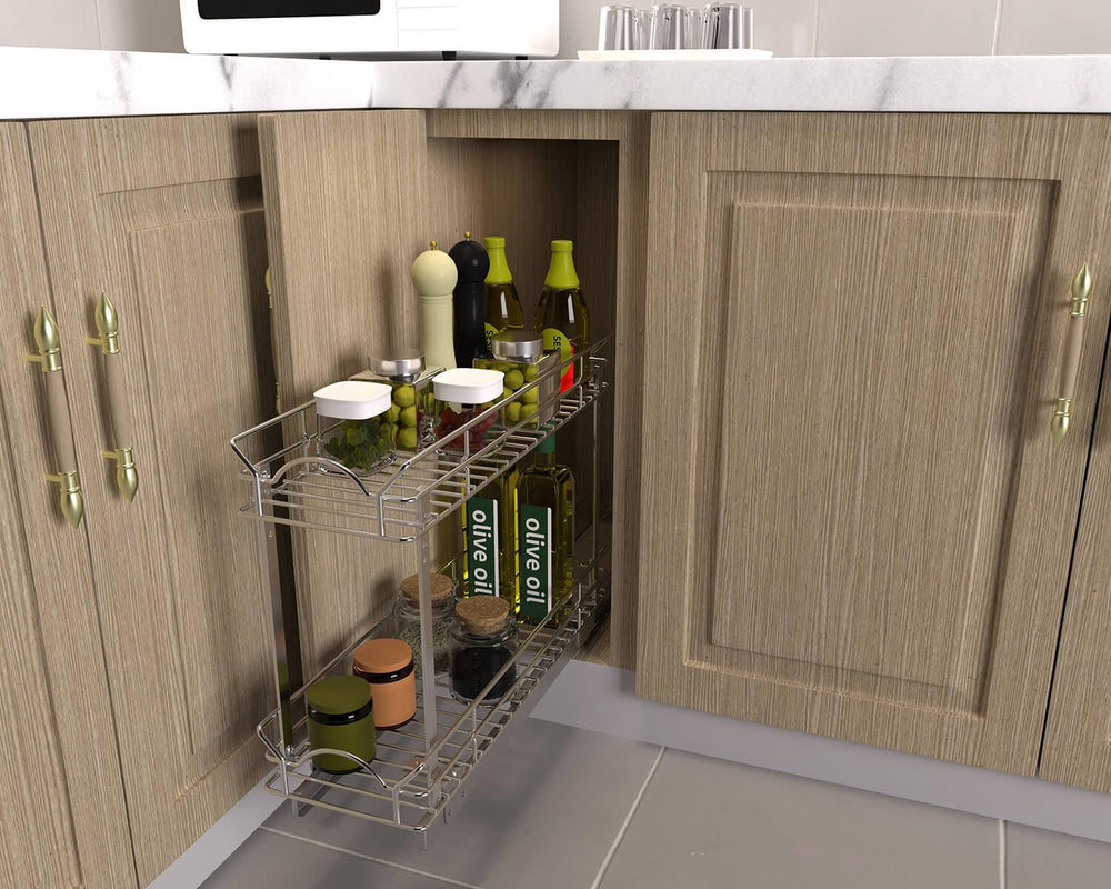 OCG Slide Out Cabinet Organizer for Narrow Cabinet (9" W X 17" D), ...